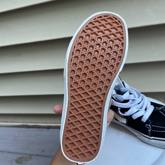 Vans Sunflower yellow and black high top sneaker girls kids size 3 - Picture 11 of 13